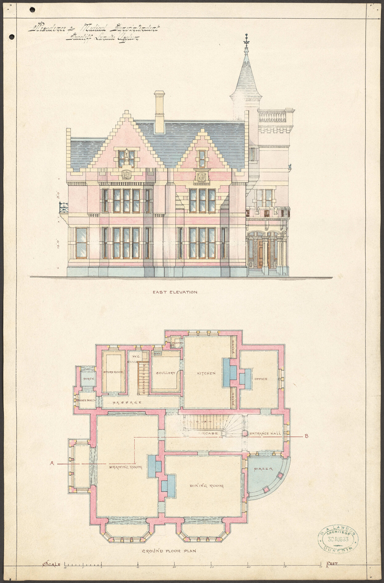 Residence for Medical Superintendent, Seacliff Lunatic Asylum