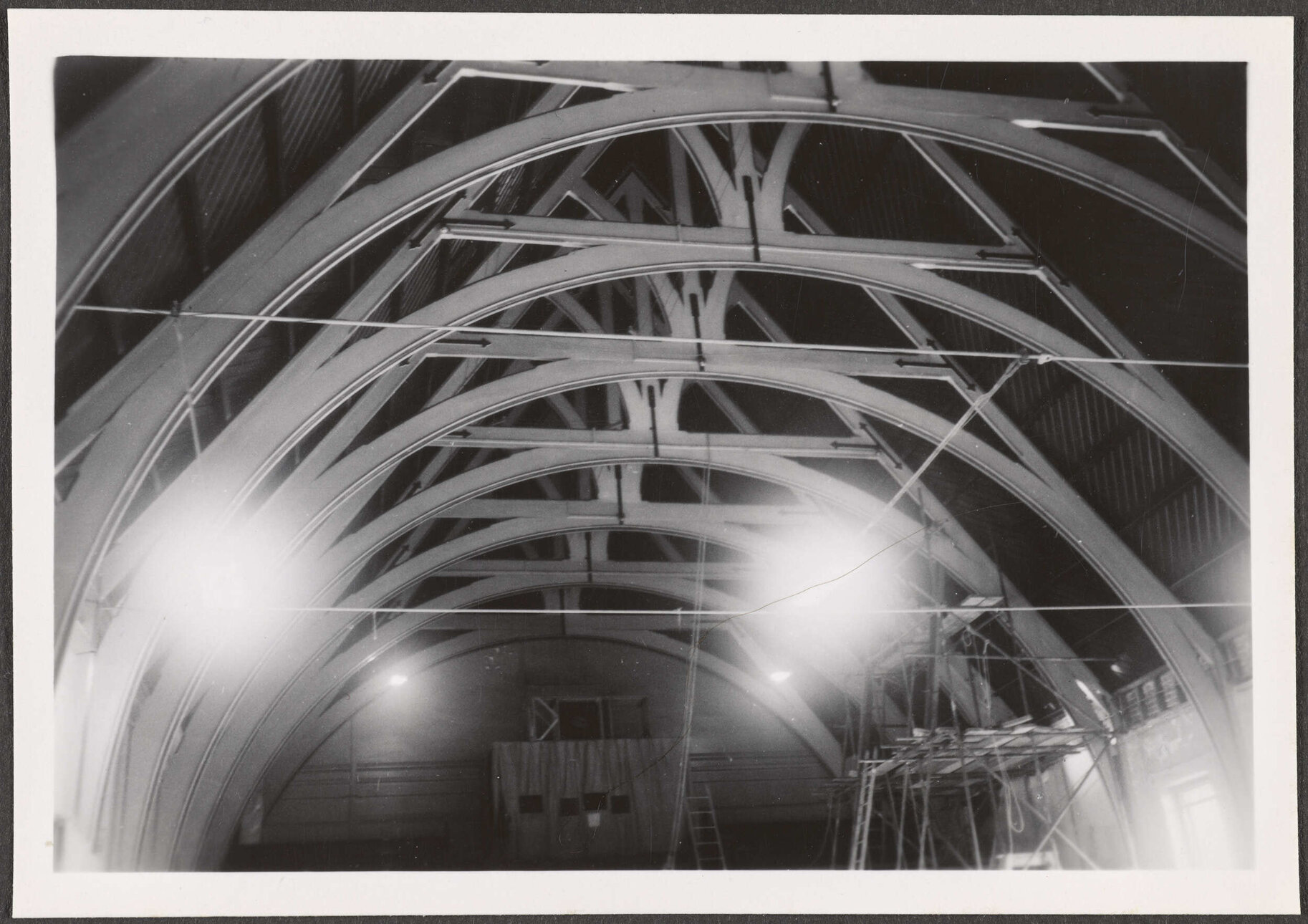 Hall roof trusses, Seacliff Hospital