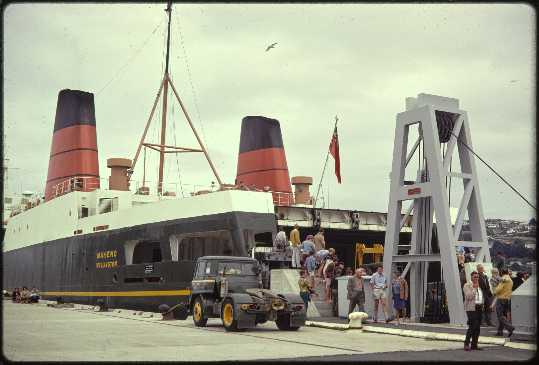 Maheno at roll-on/roll-off wharf