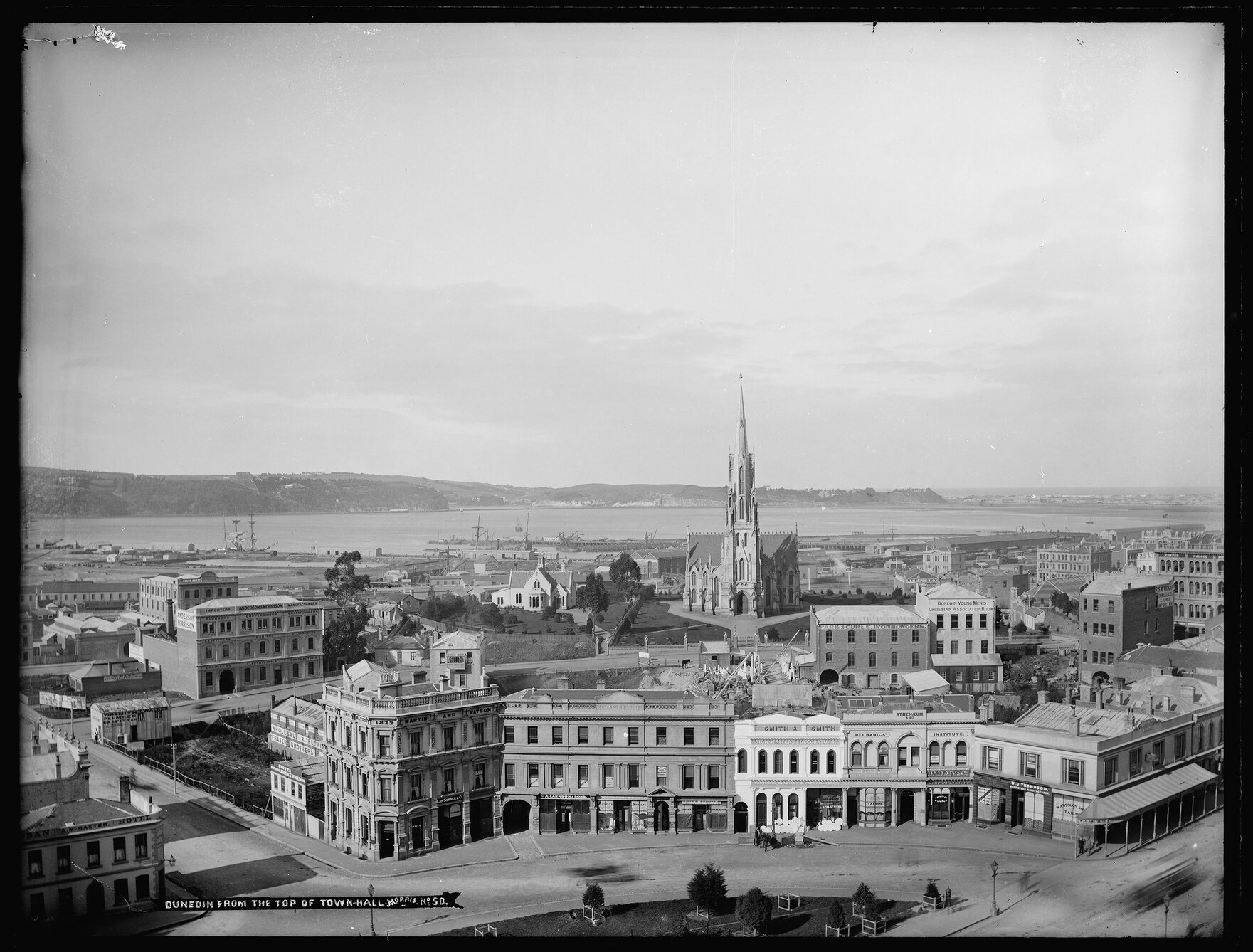 Dunedin from the Top of Town-Hall