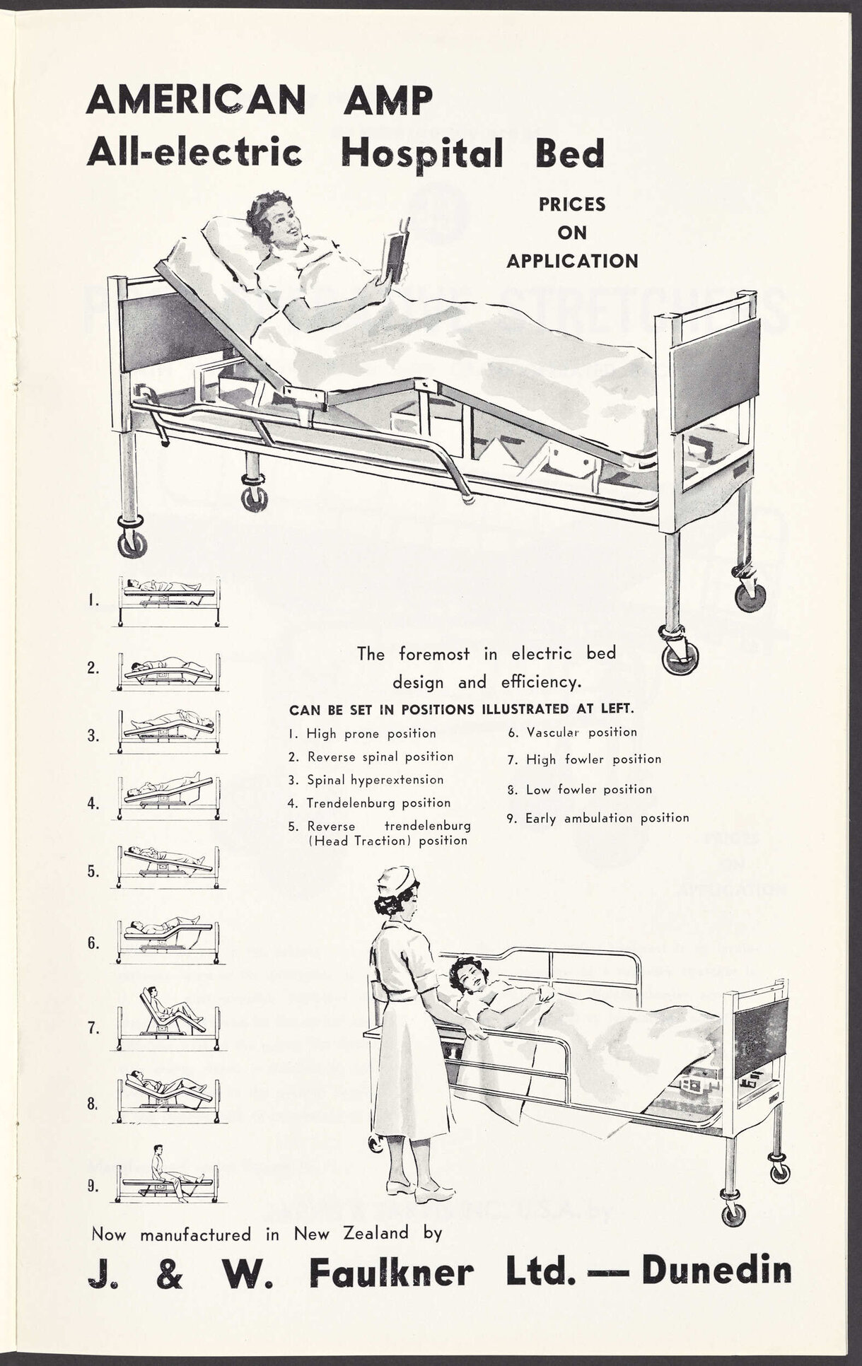American AMP All-electric Hospital Bed