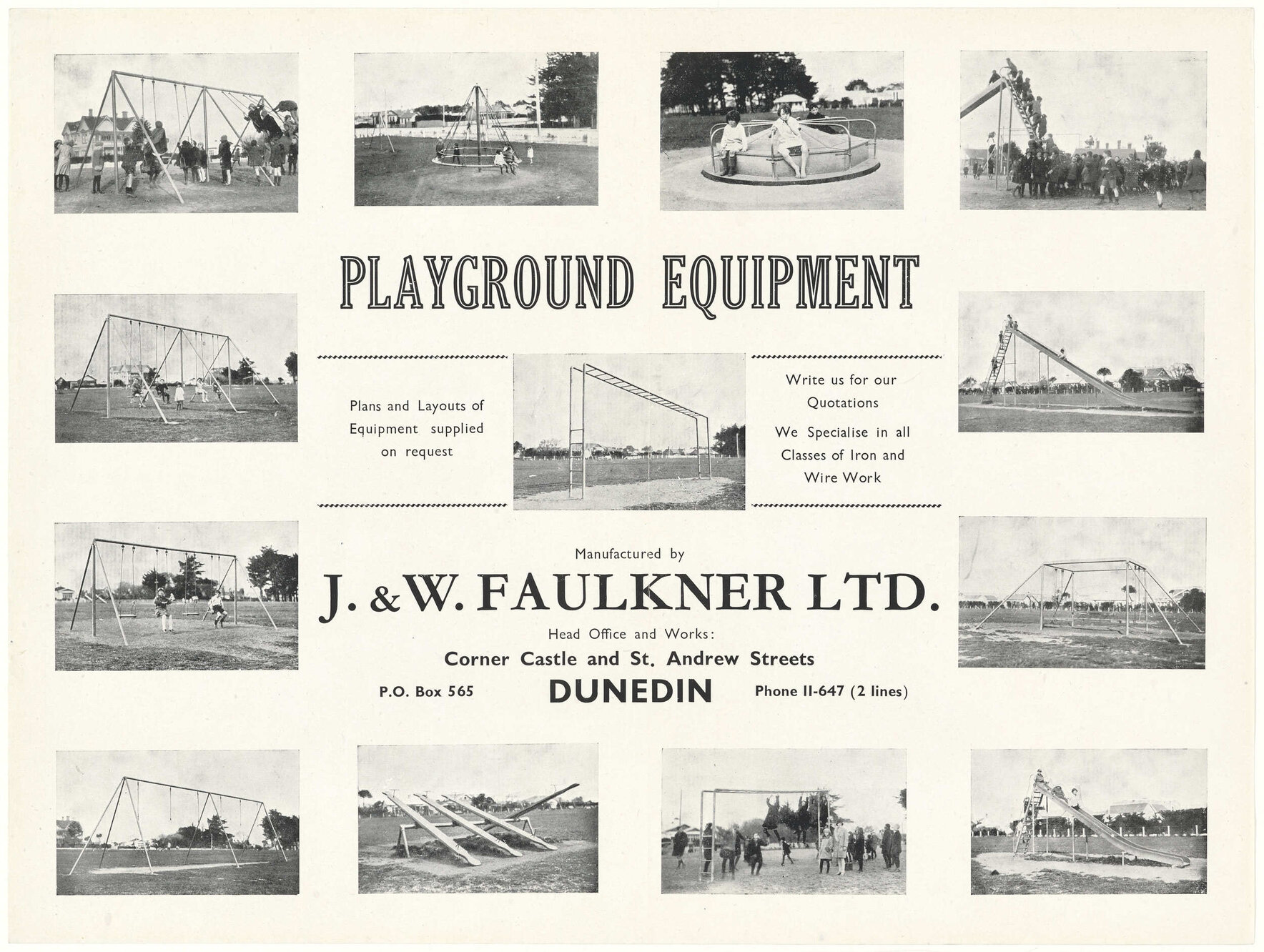 Playground equipment manufactured by J. &amp; W. Faulkner Ltd