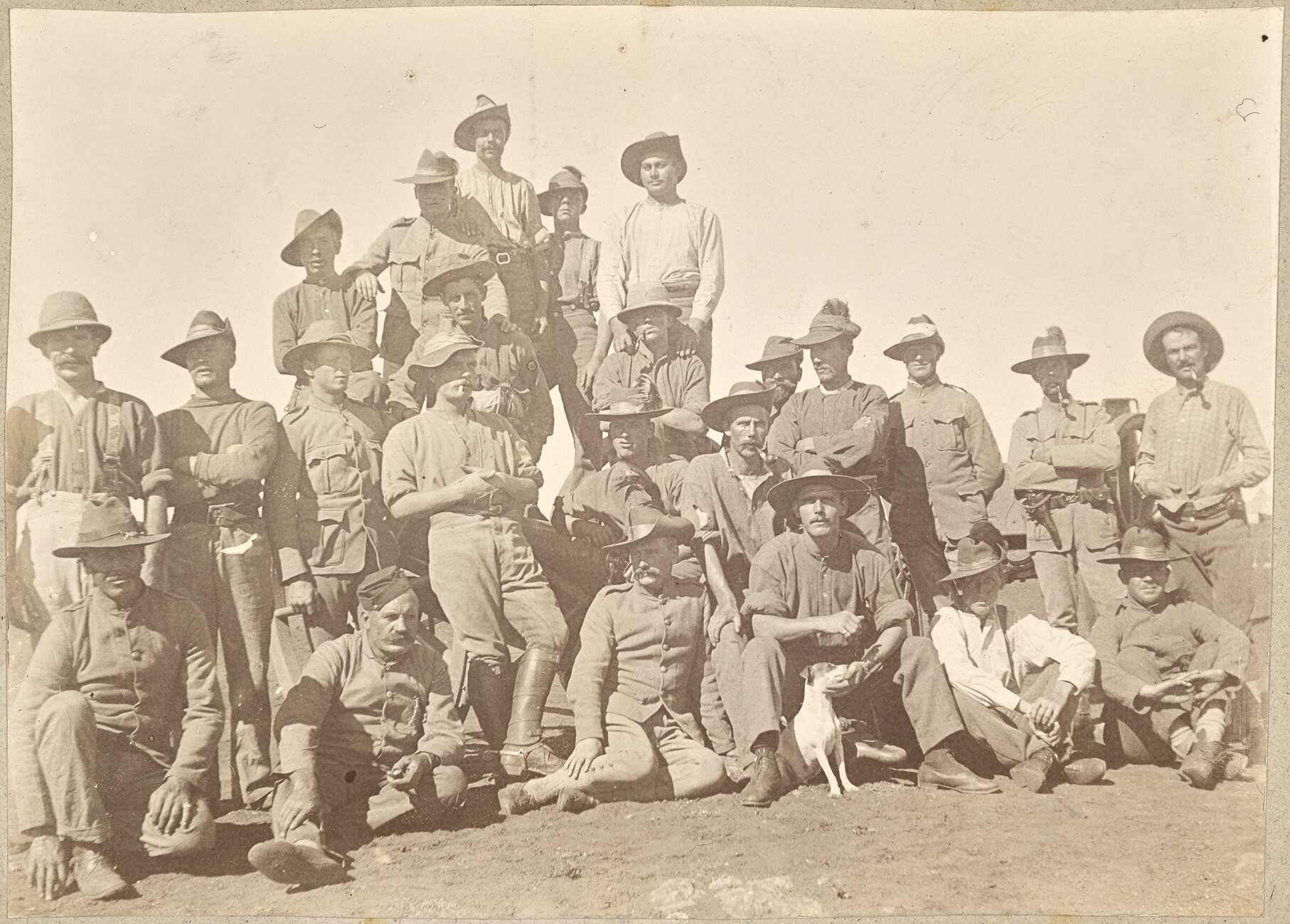 New Zealand, Australian, English, Irish and Scotch gunners at the front