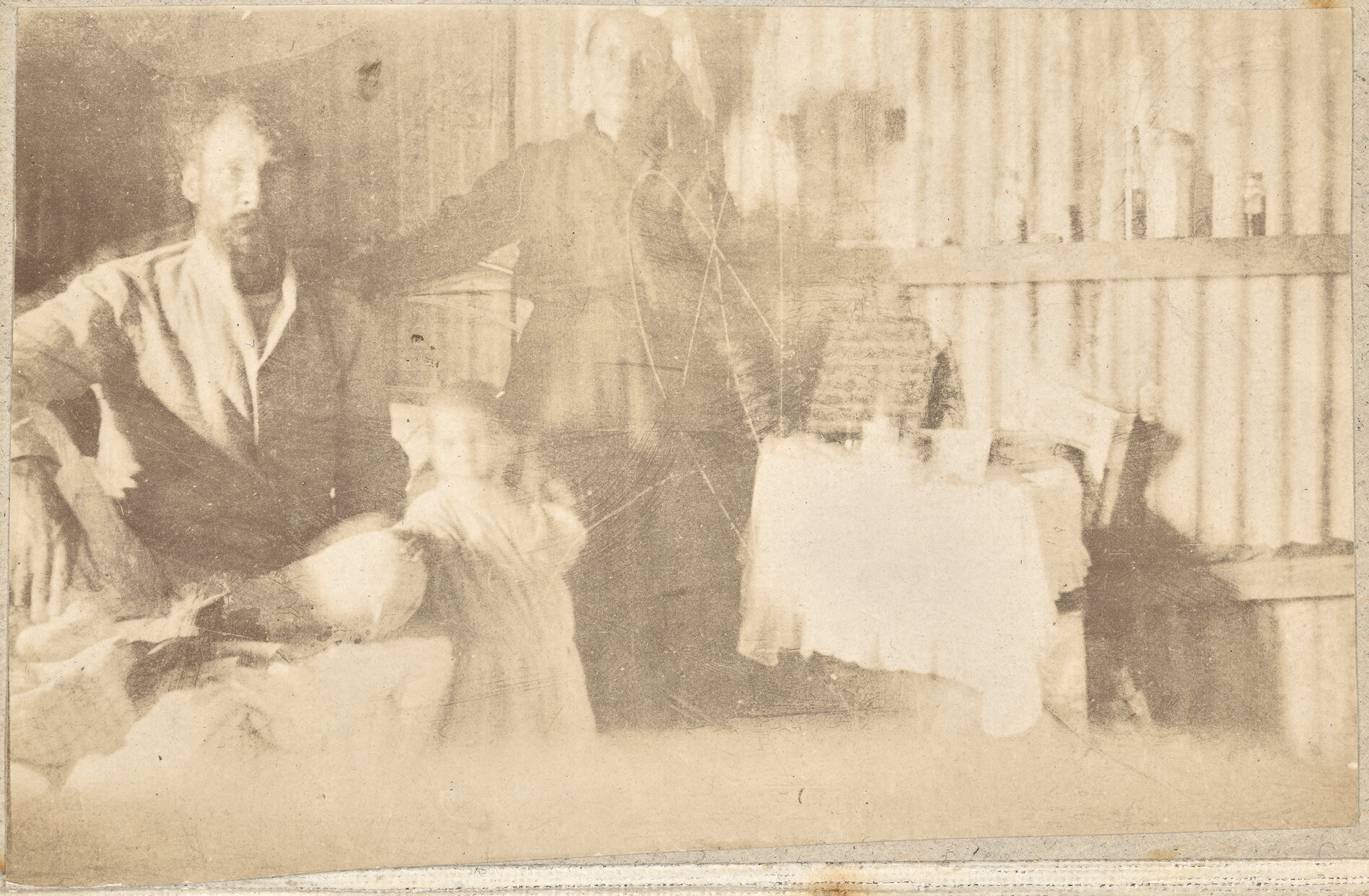 Sick Boer, his wife and child