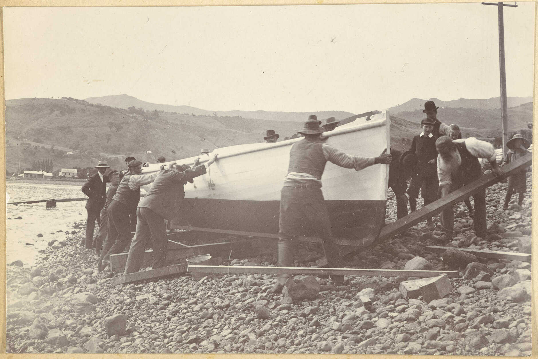 Tending a boat