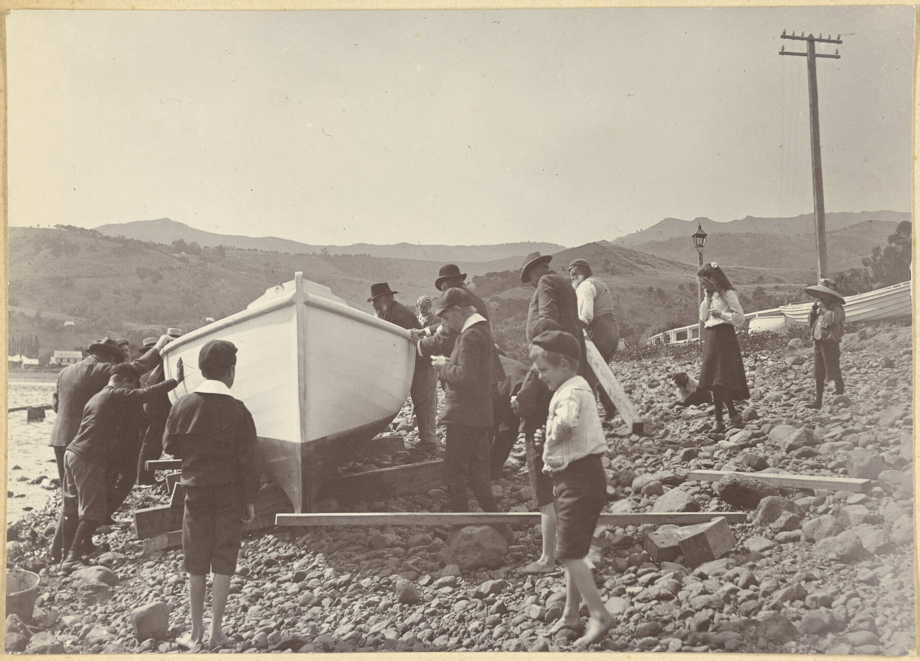 Tending a boat
