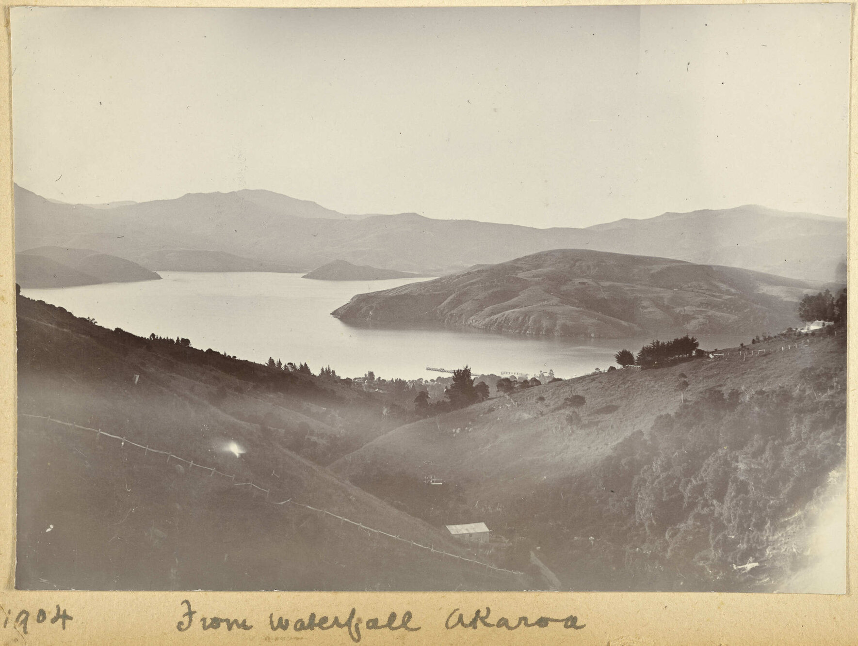 From waterfall, Akaroa
