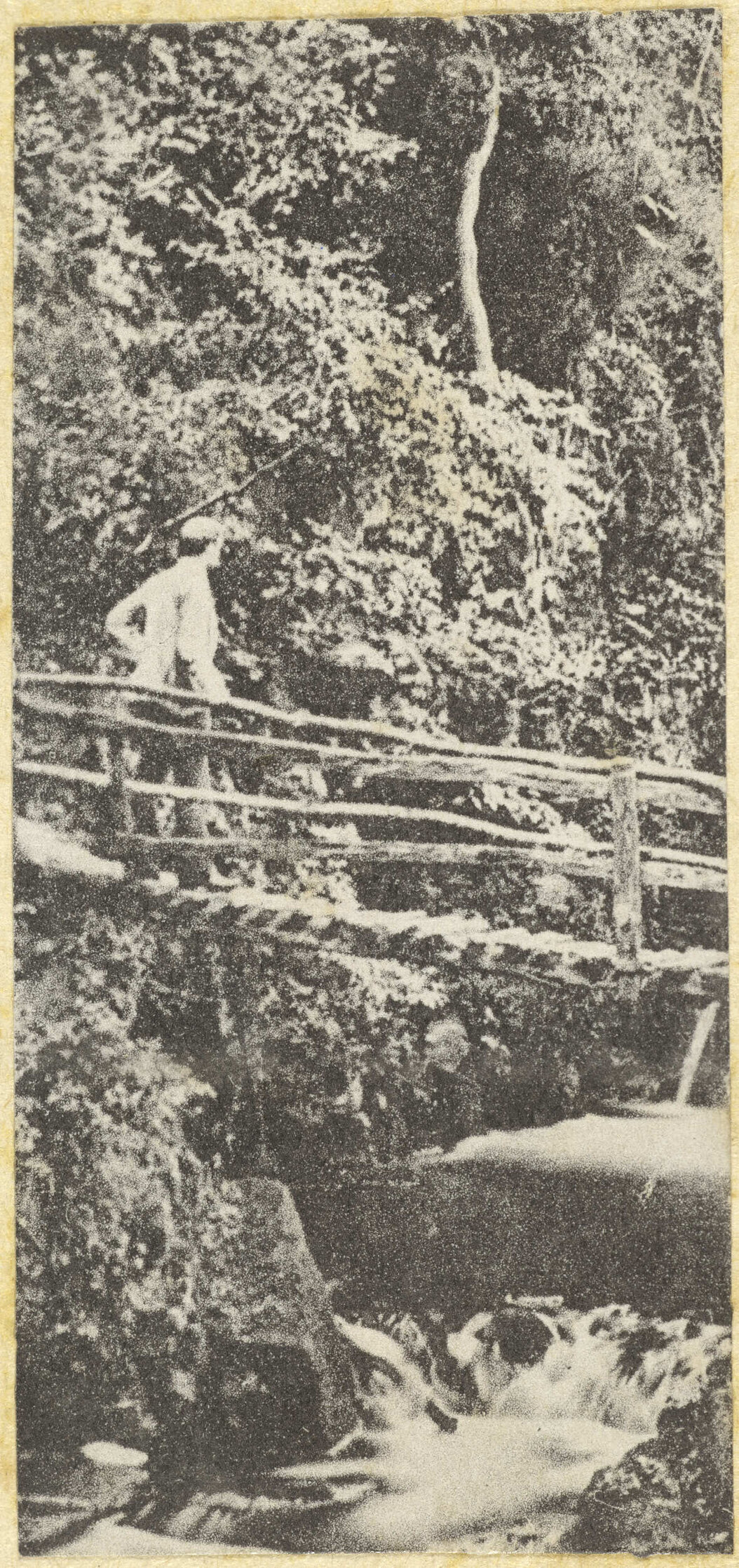 Figure on a bridge