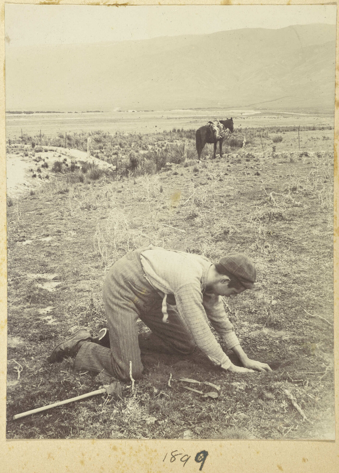 Burying an object