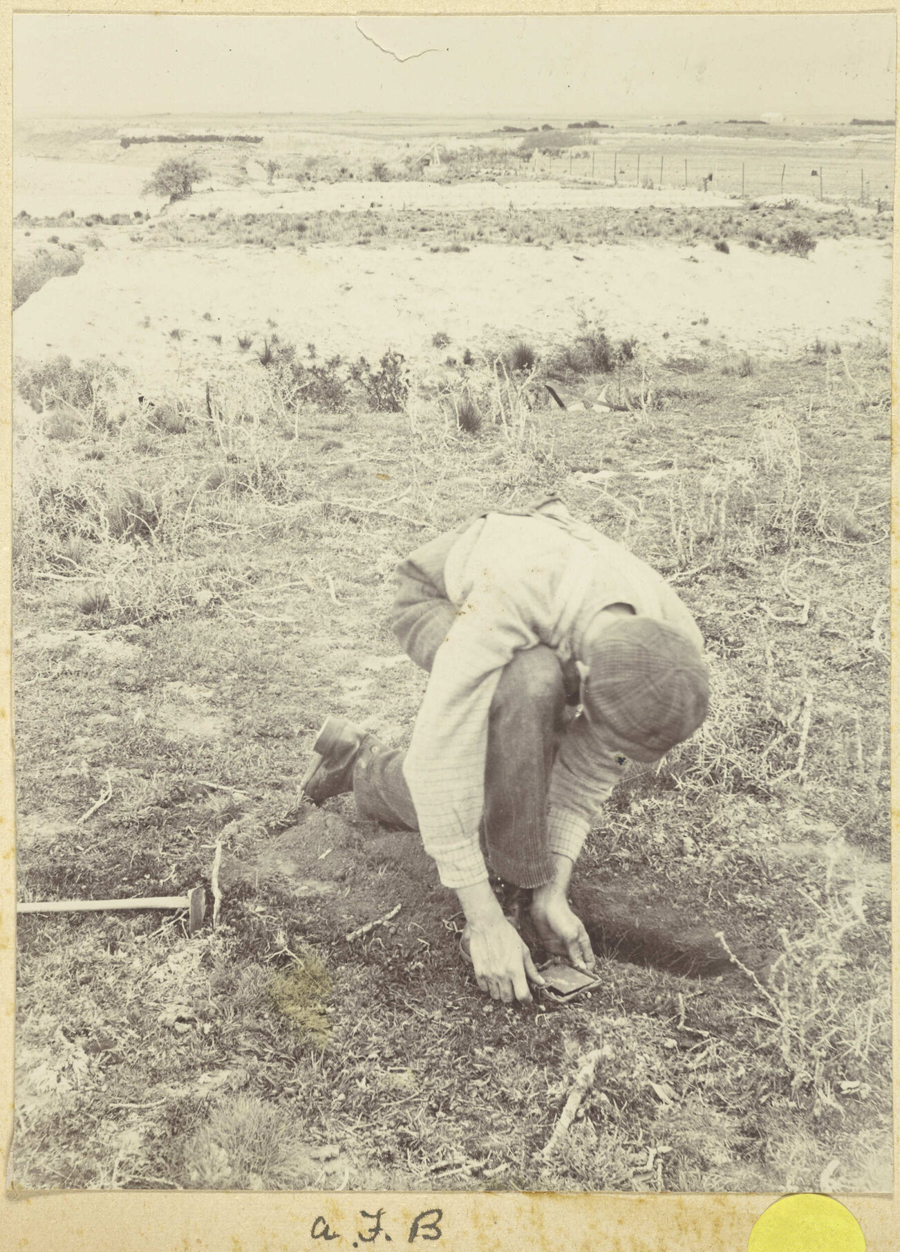 Burying an object