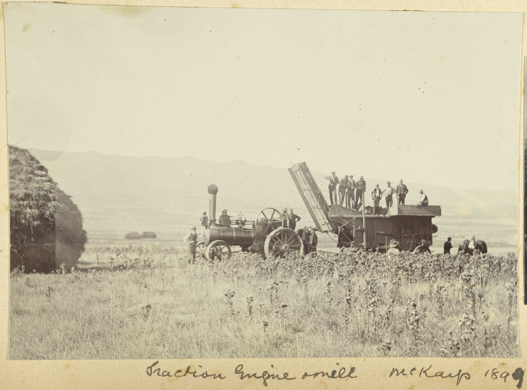 Traction engine and mill