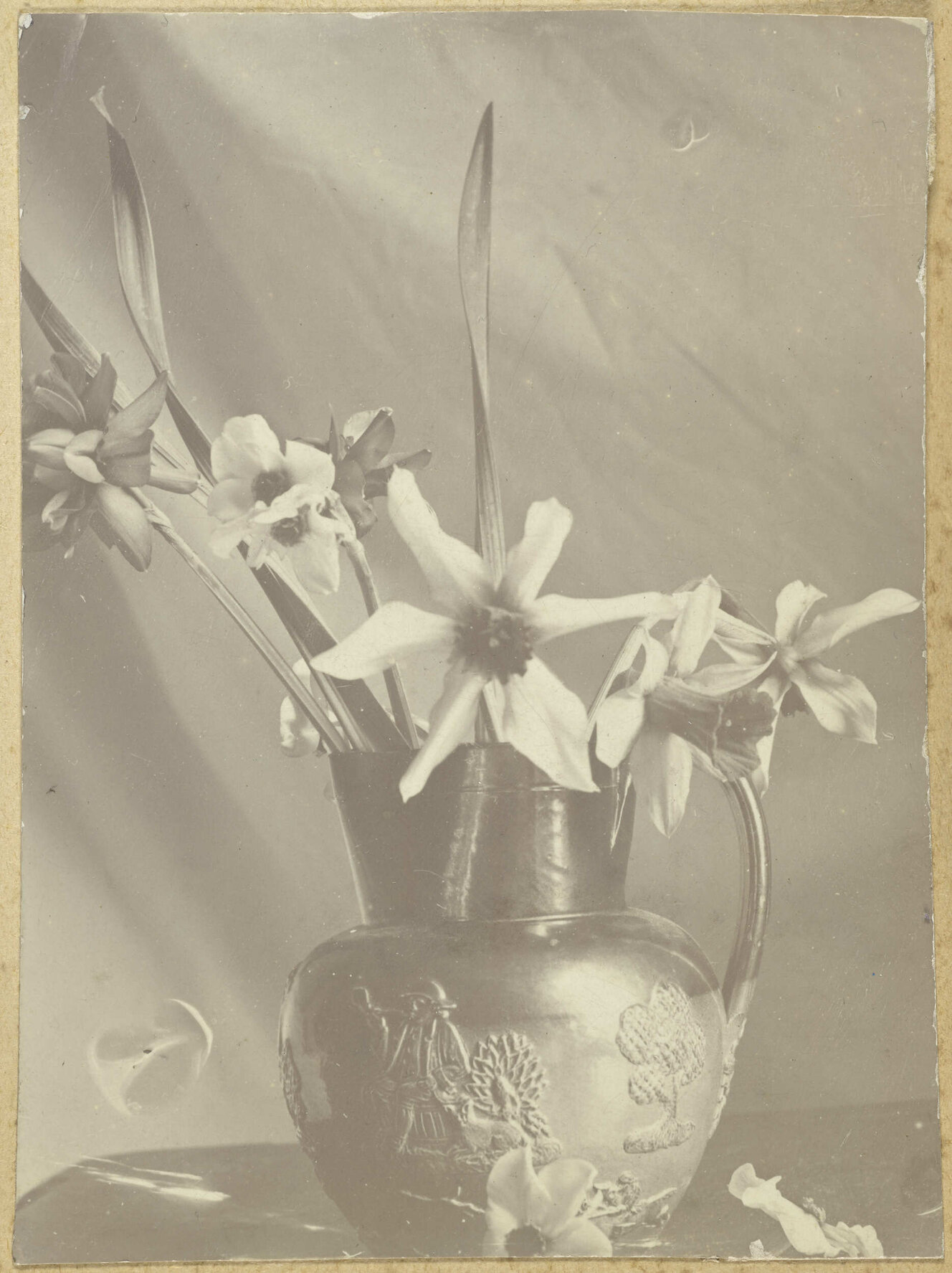 Daffodils in a decorative vase