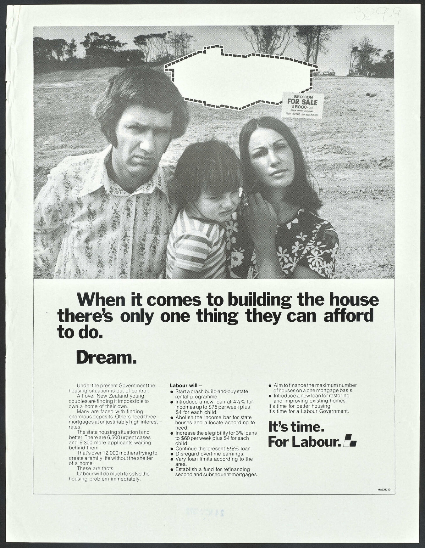 "When it comes to building the house there's only one thing they can afford to do. Dream."