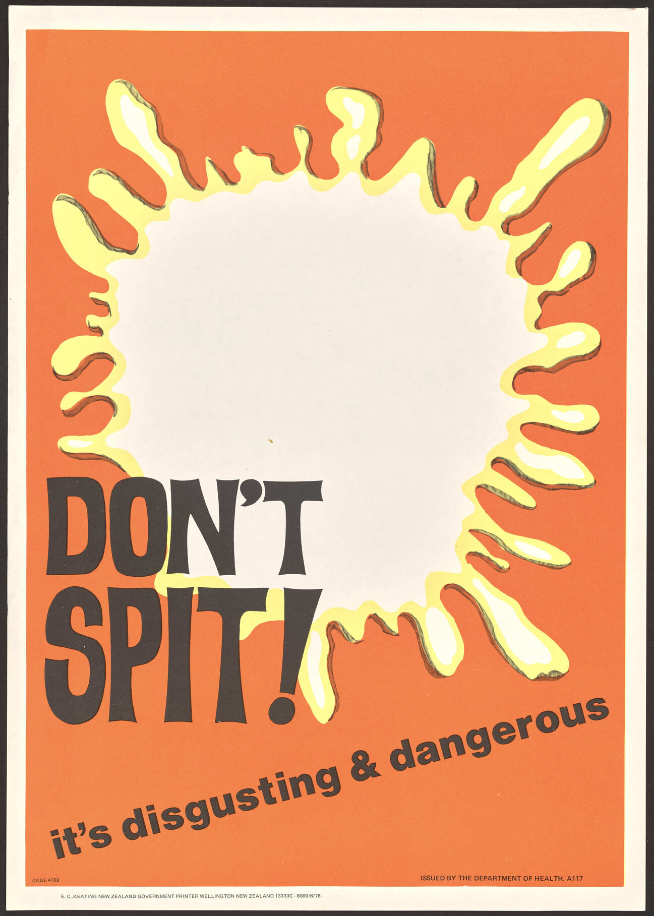 "Don't Spit! it's disgusting &amp; dangerous"