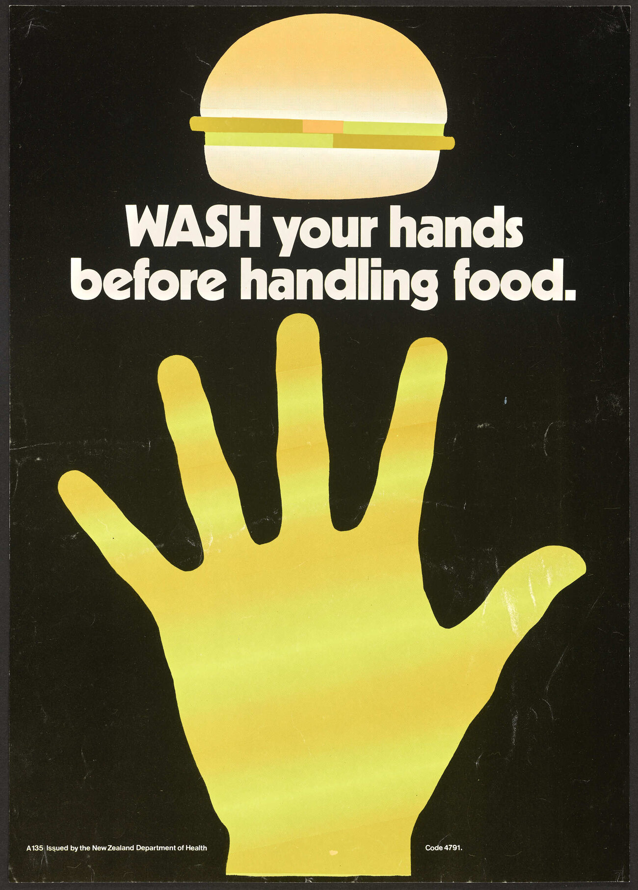 "Wash your hands before handling food."