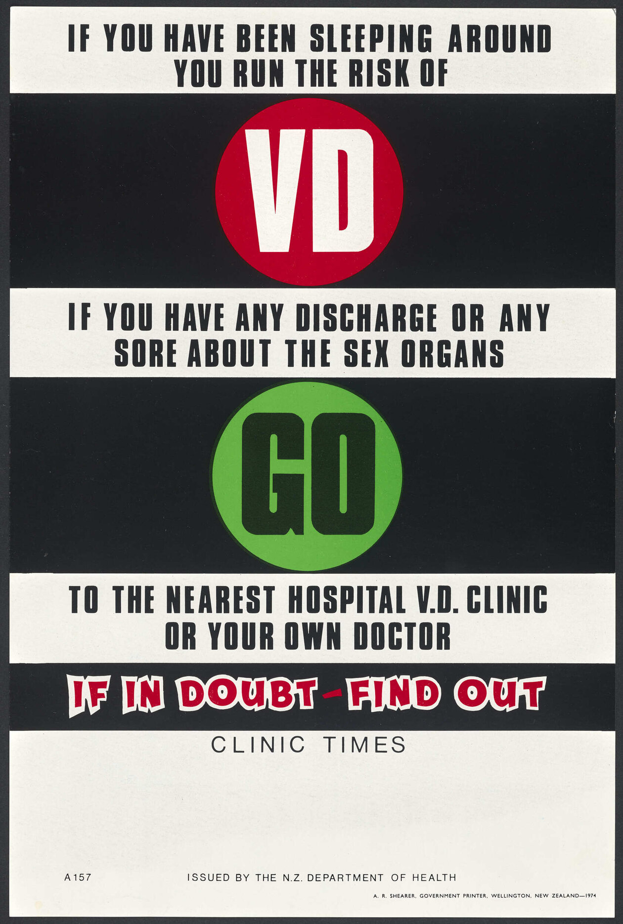 "If You Have Been Sleeping Around You Run The Risk Of VD"