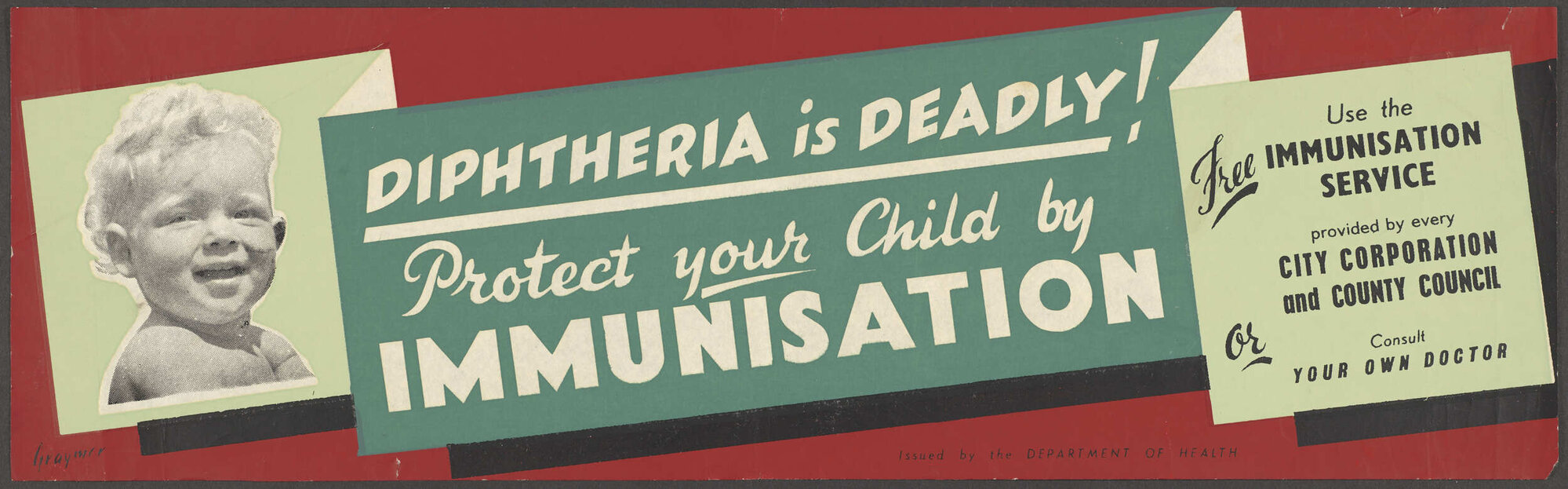 "Diphtheria is Deadly! Protect your Child by Immunisation"