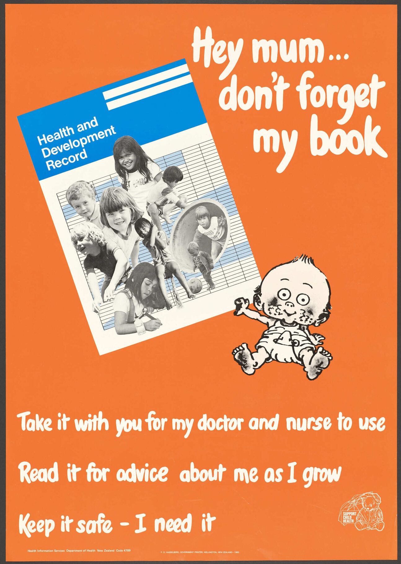 "Hey mum ... don't forget my book"