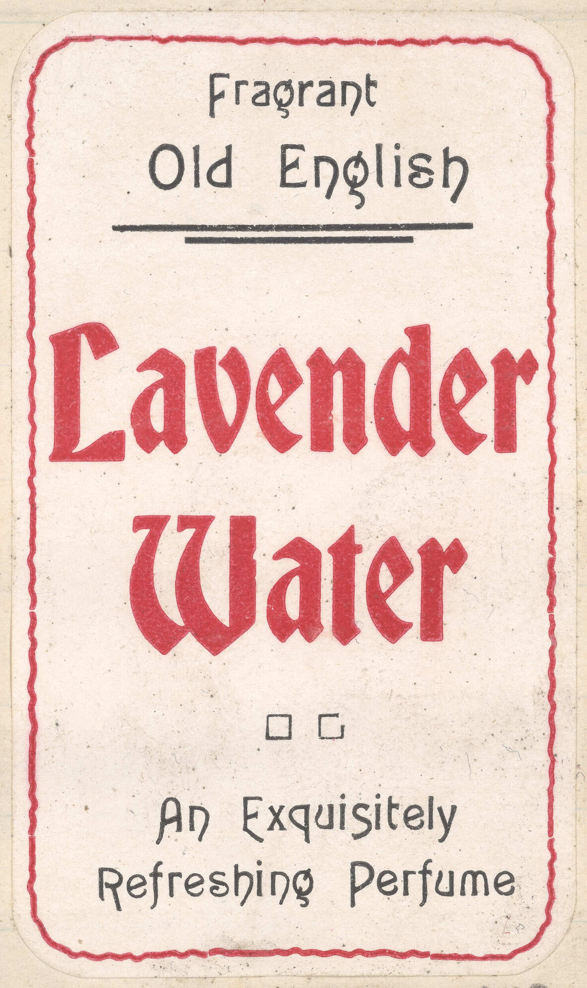 "Fragrant Old English Lavender Water"