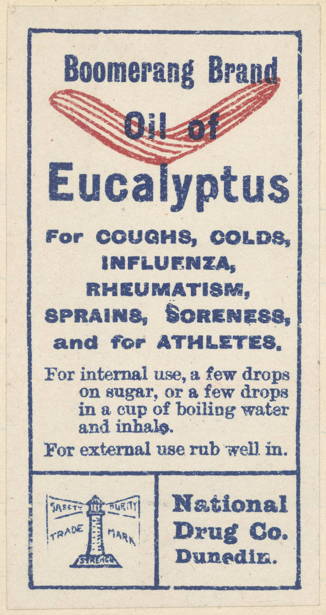 "Boomerang Brand Oil of Eucalyptus"