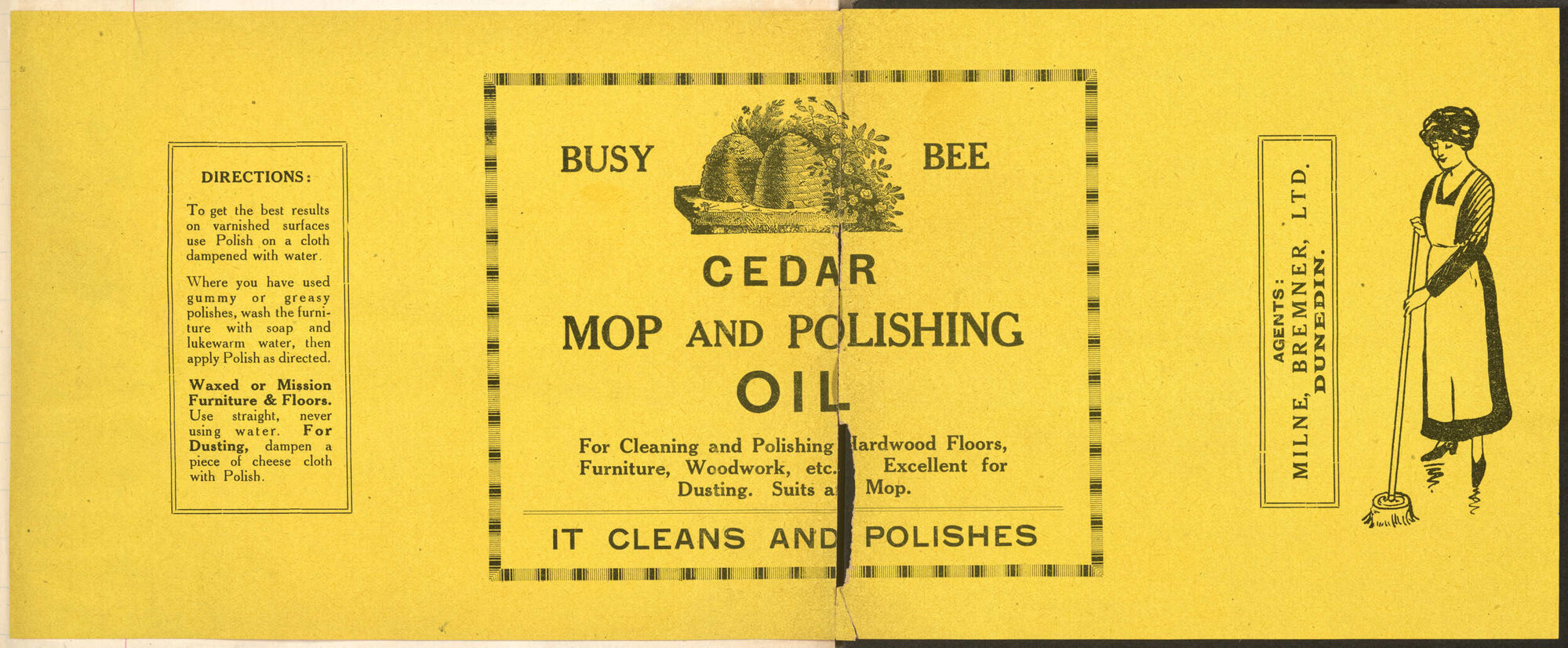 "Busy Bee Cedar Mop And Polishing Oil"
