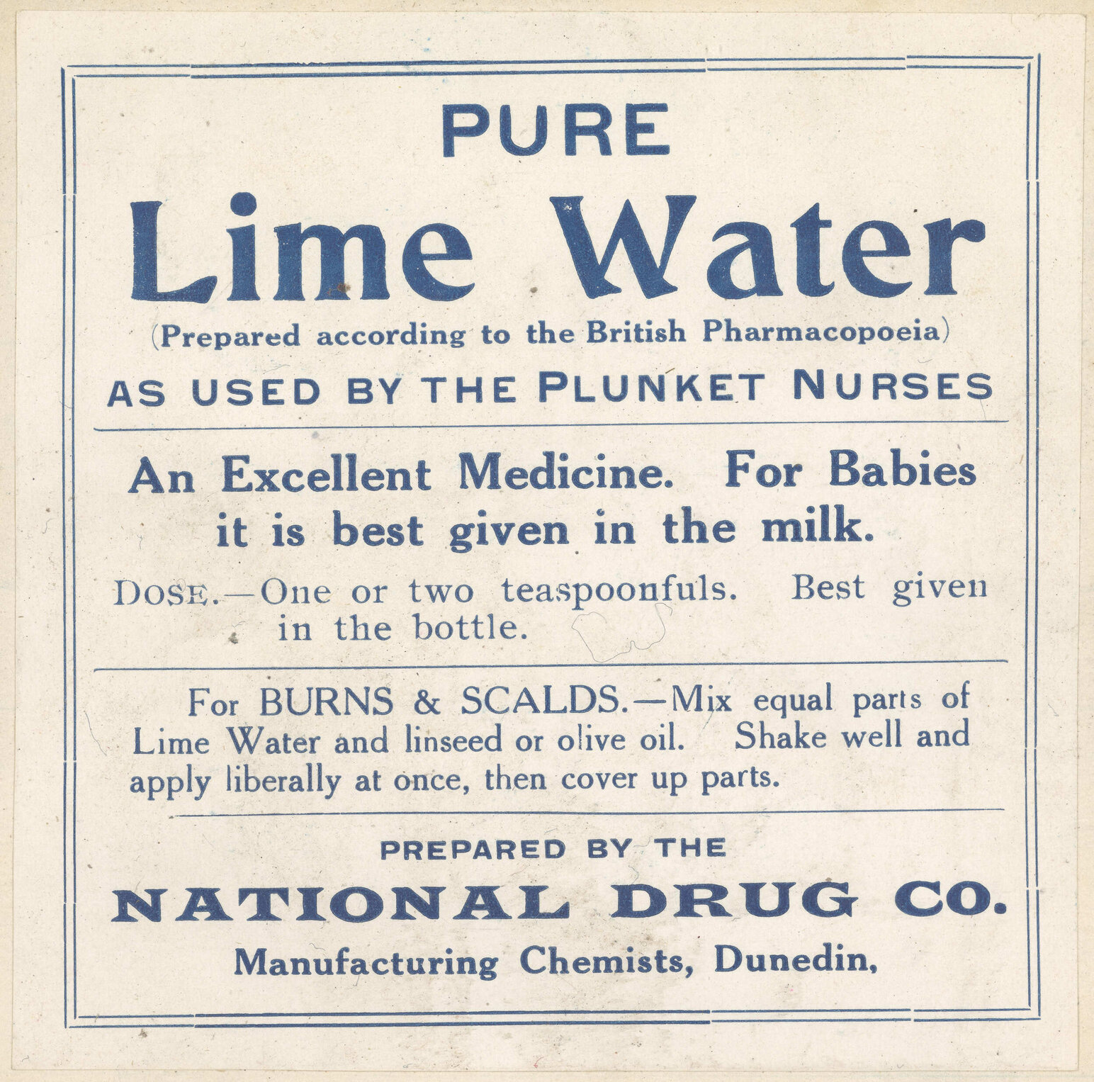 "Pure Lime Water"