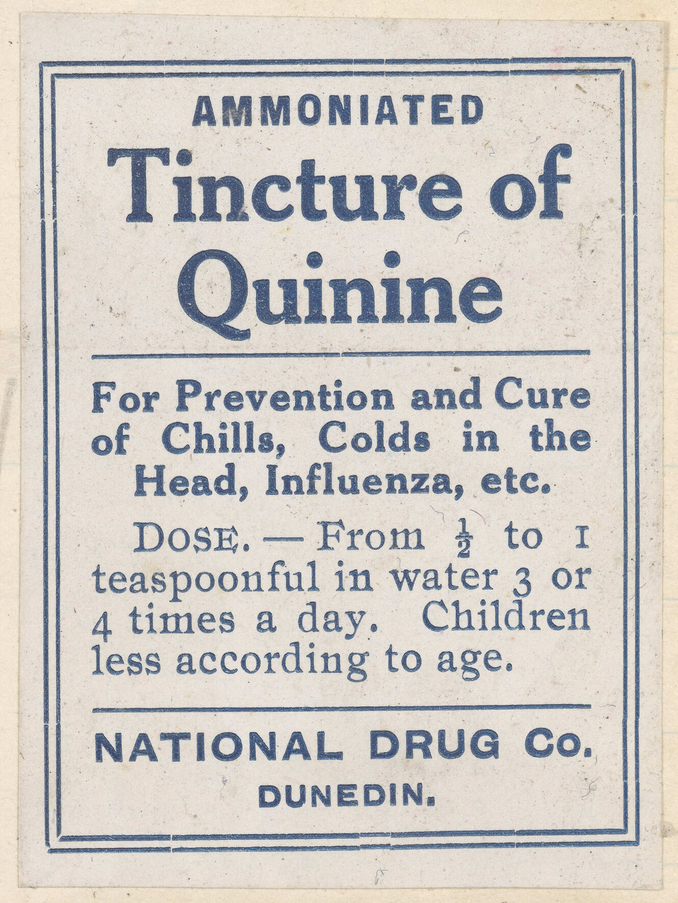"Ammoniated Tincture of Quinine"