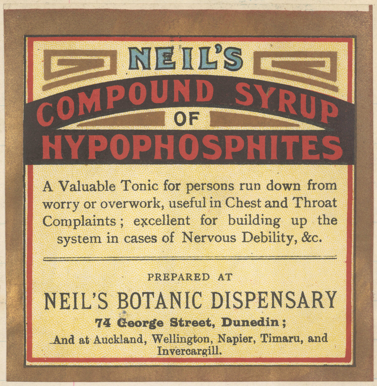 "Neil's Compound Syrup Of Hypophosphites"