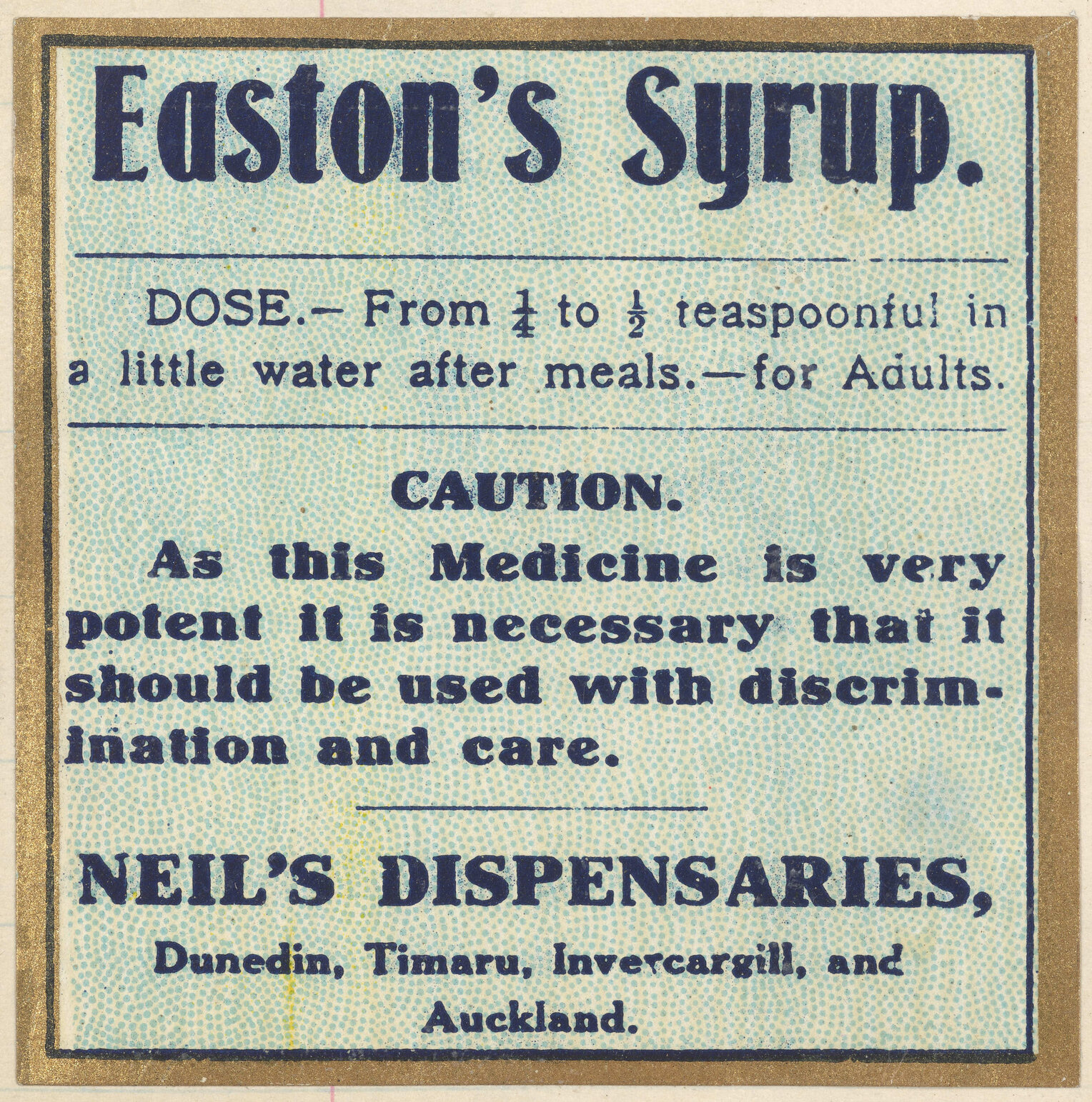 "Easton's Syrup"