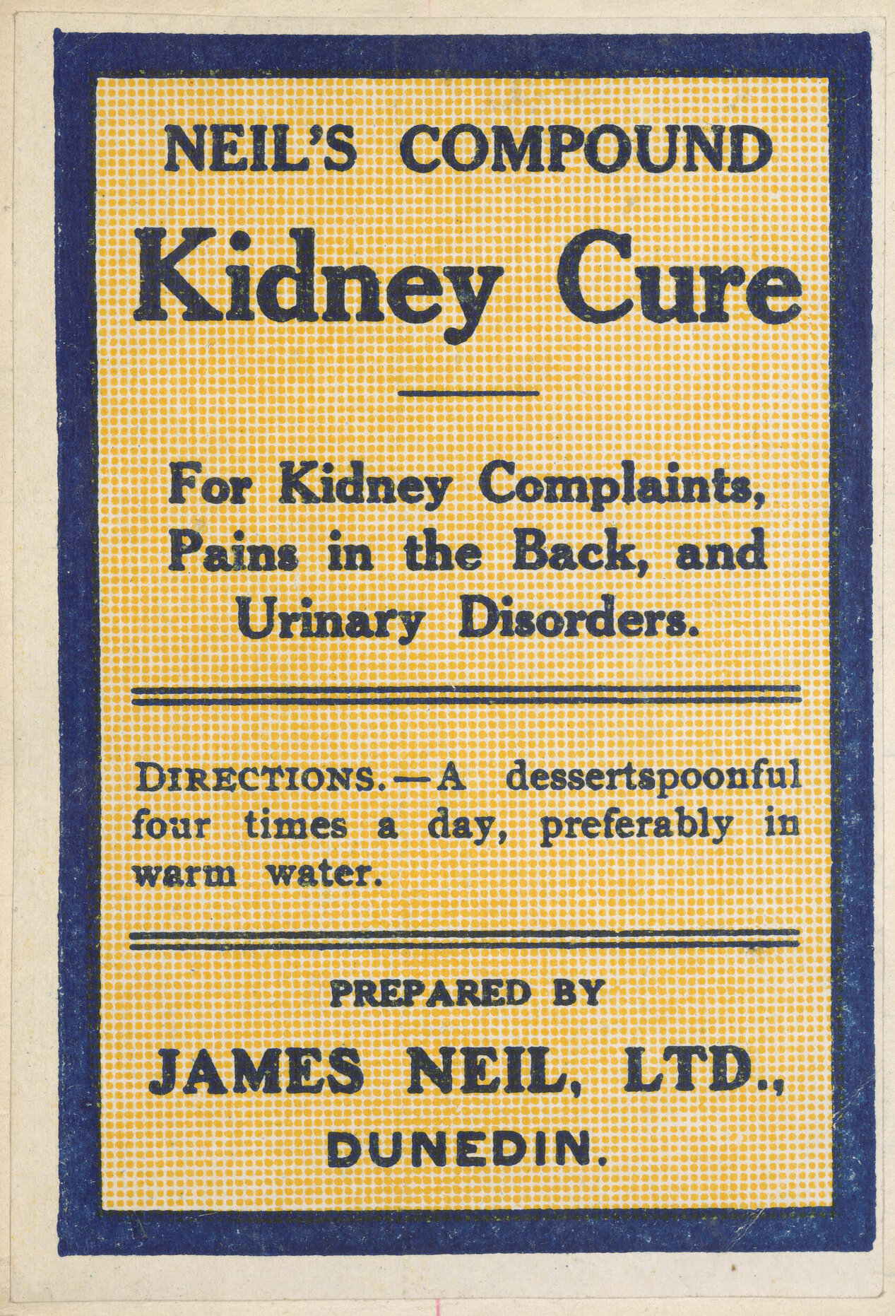 "Neil's Compound Kidney Cure"