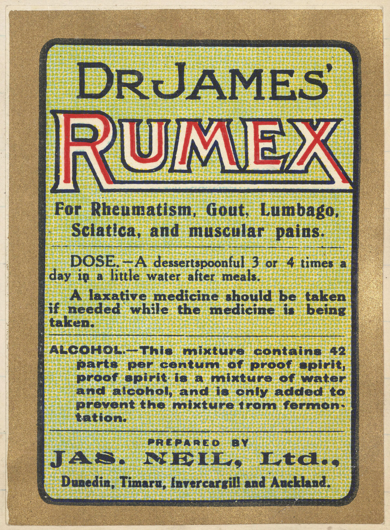 "Dr James' Rumex"