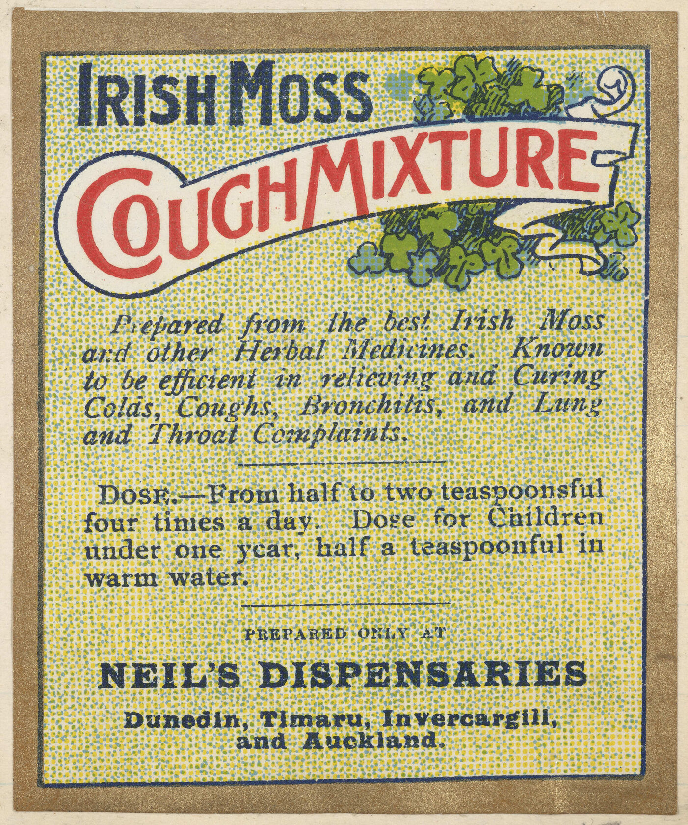 "Irish Moss Cough Mixture"