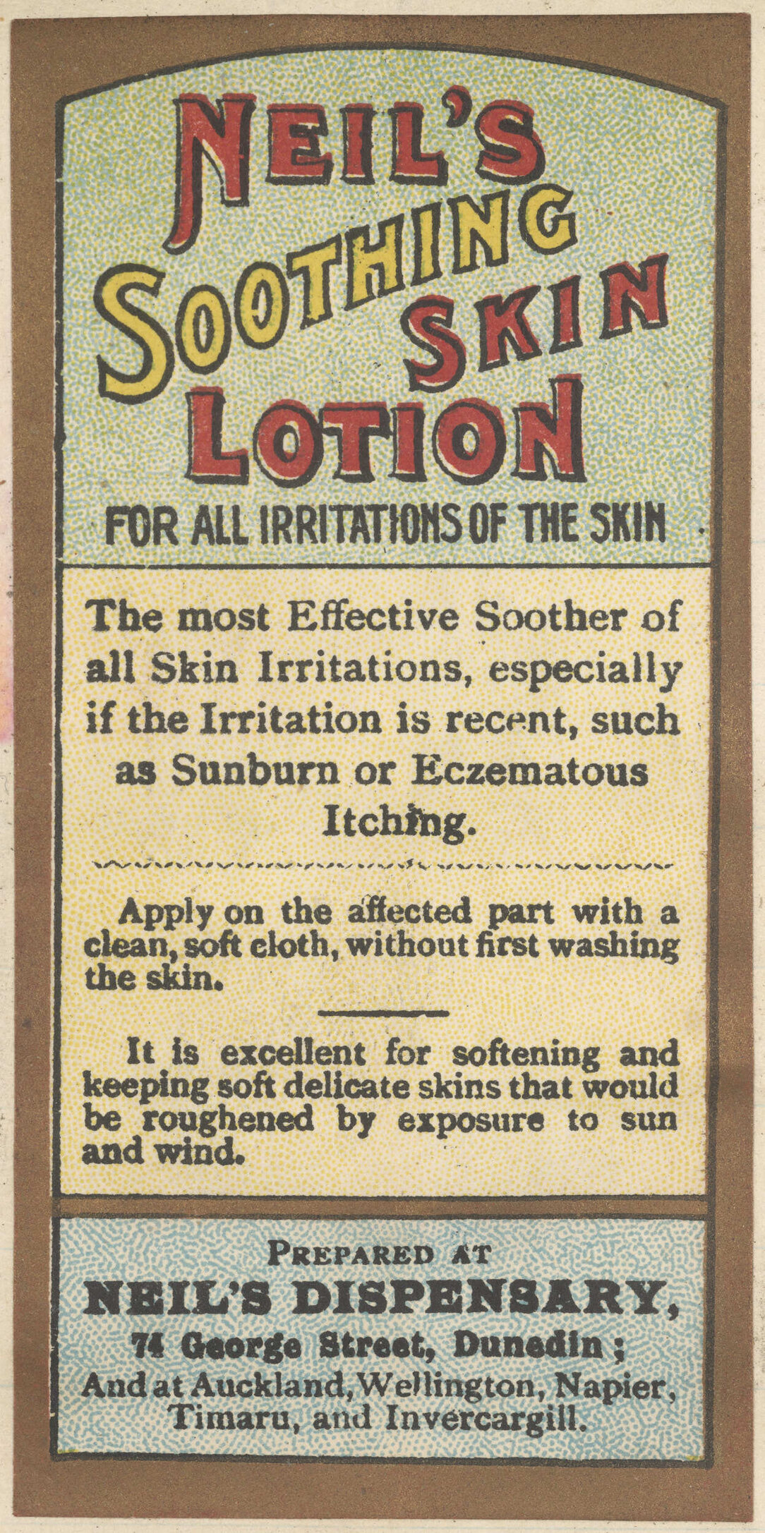 "Neil's Soothing Skin Lotion"