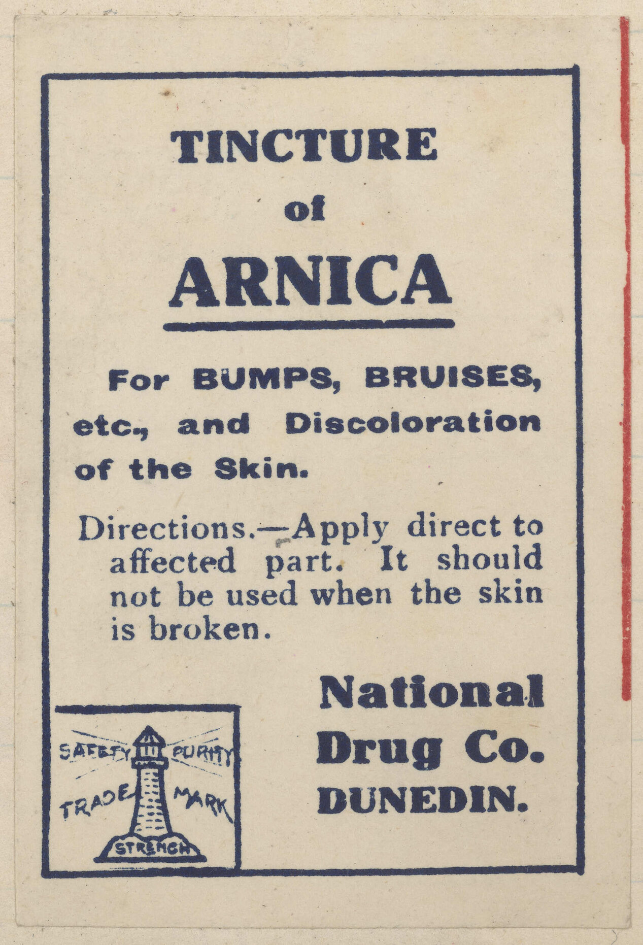 "Tincture of Arnica"