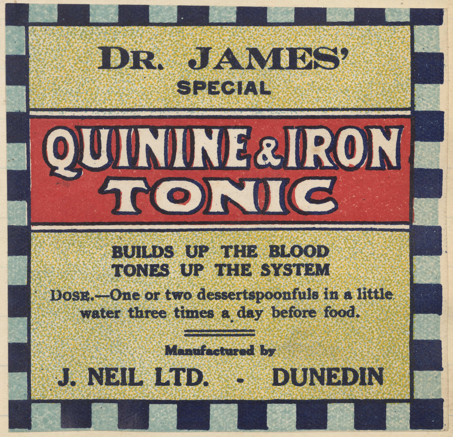 "Dr. James' Special Quinine &amp; Iron Tonic"