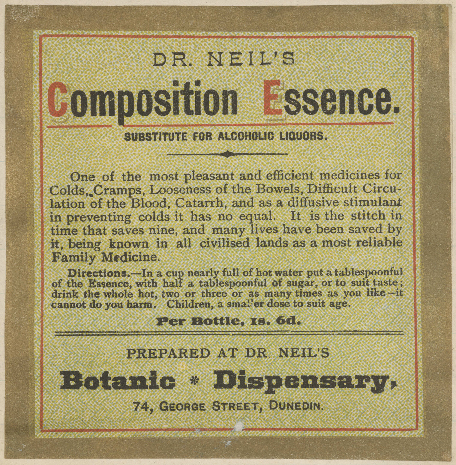 "Dr. Neil's Composition Essence."