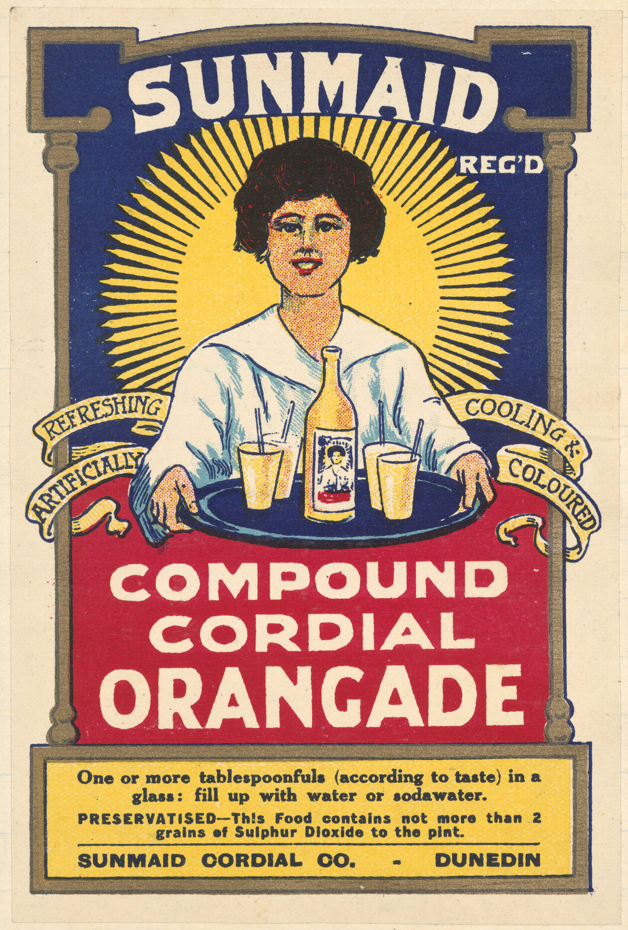 "Sunmaid Compound Cordial Orangade"