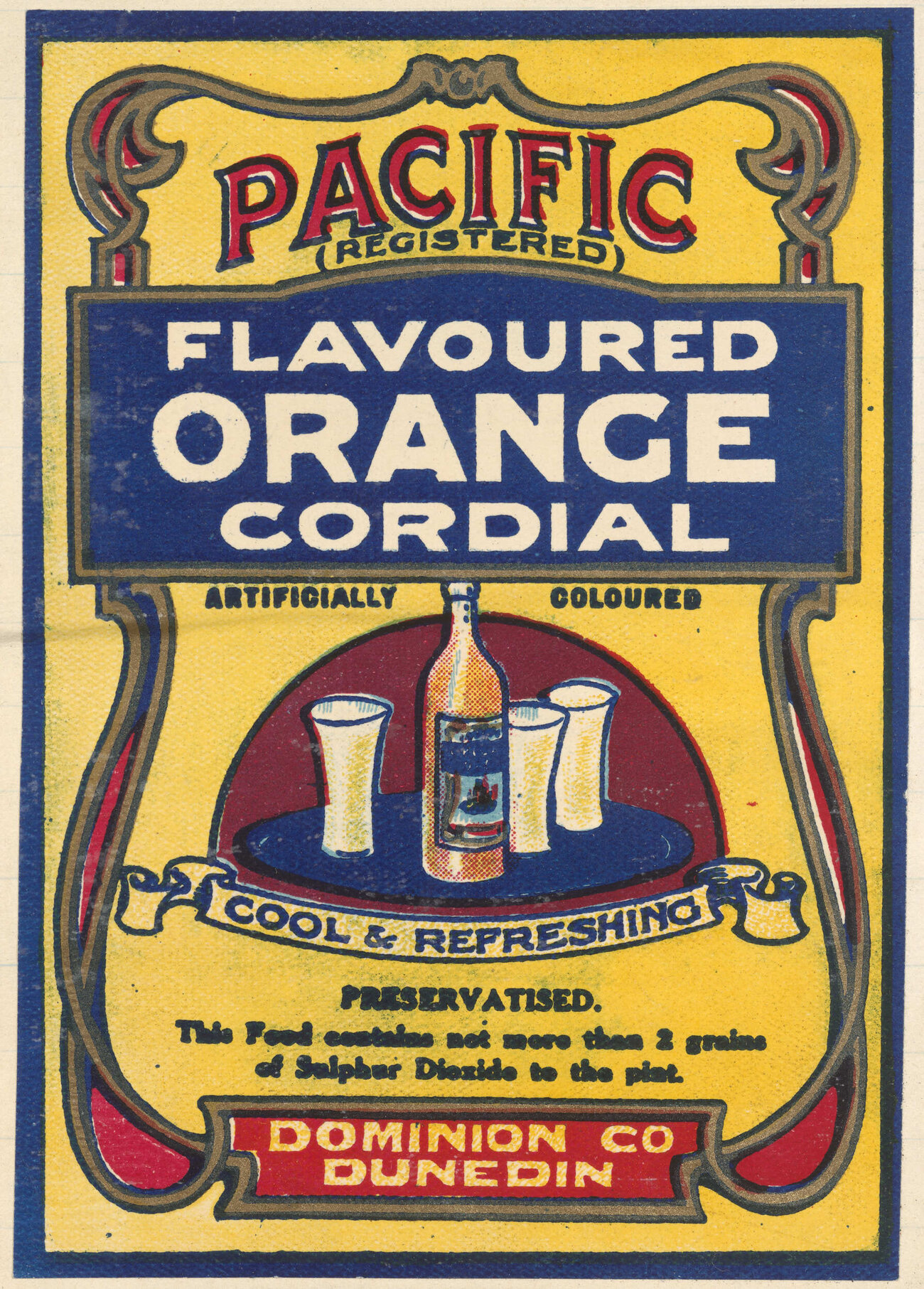 "Pacific Flavoured Orange Cordial"