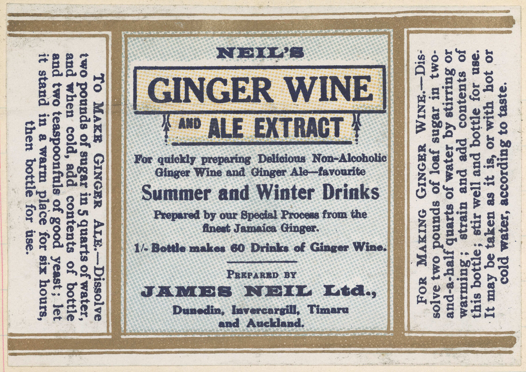 "Neil's Ginger Wine And Ale Extract"
