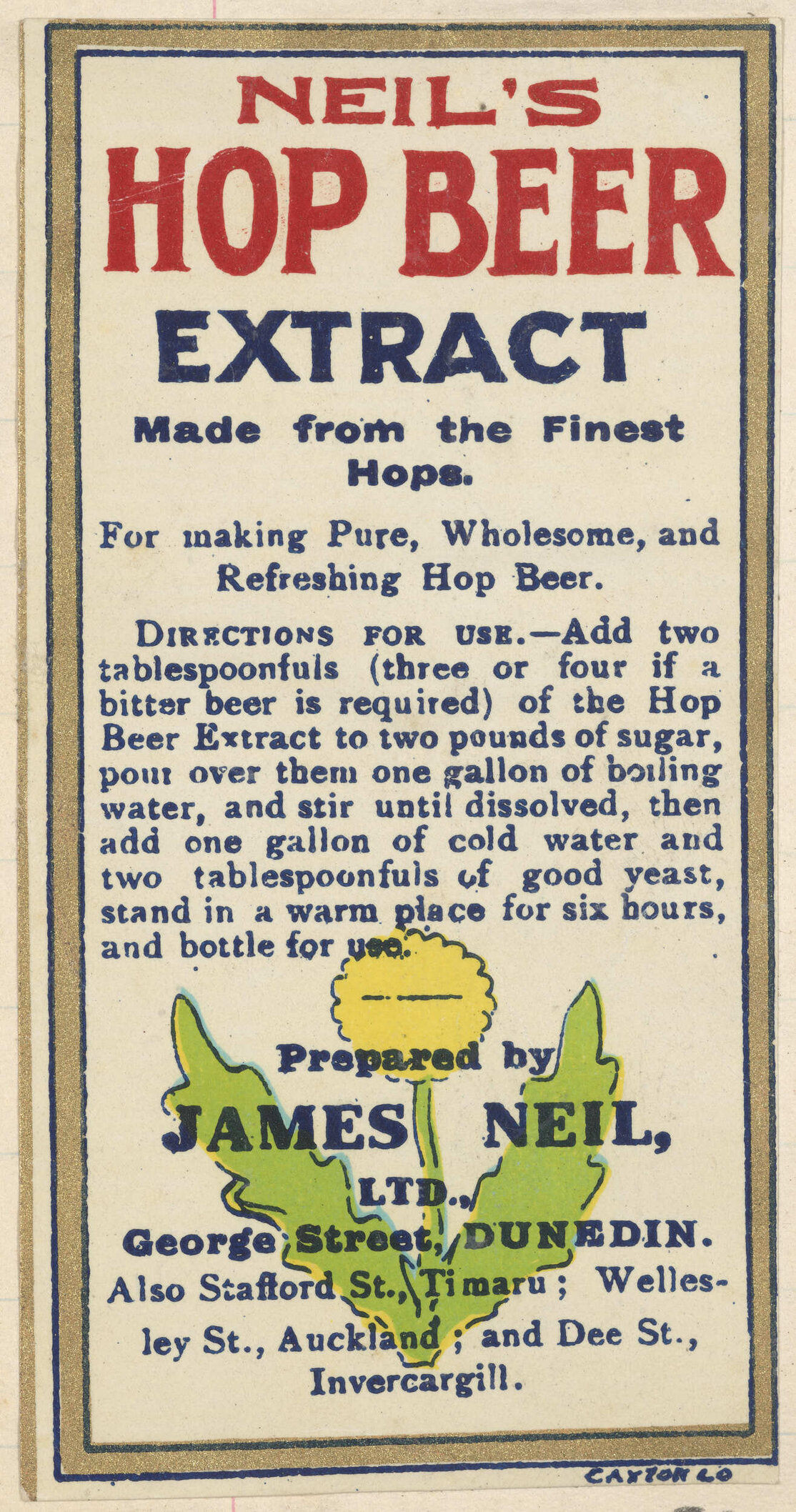 "Neil's Hop Beer Extract"