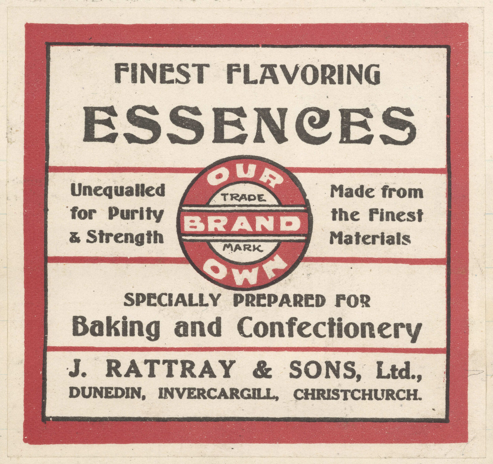 "Finest Flavoring Essences"