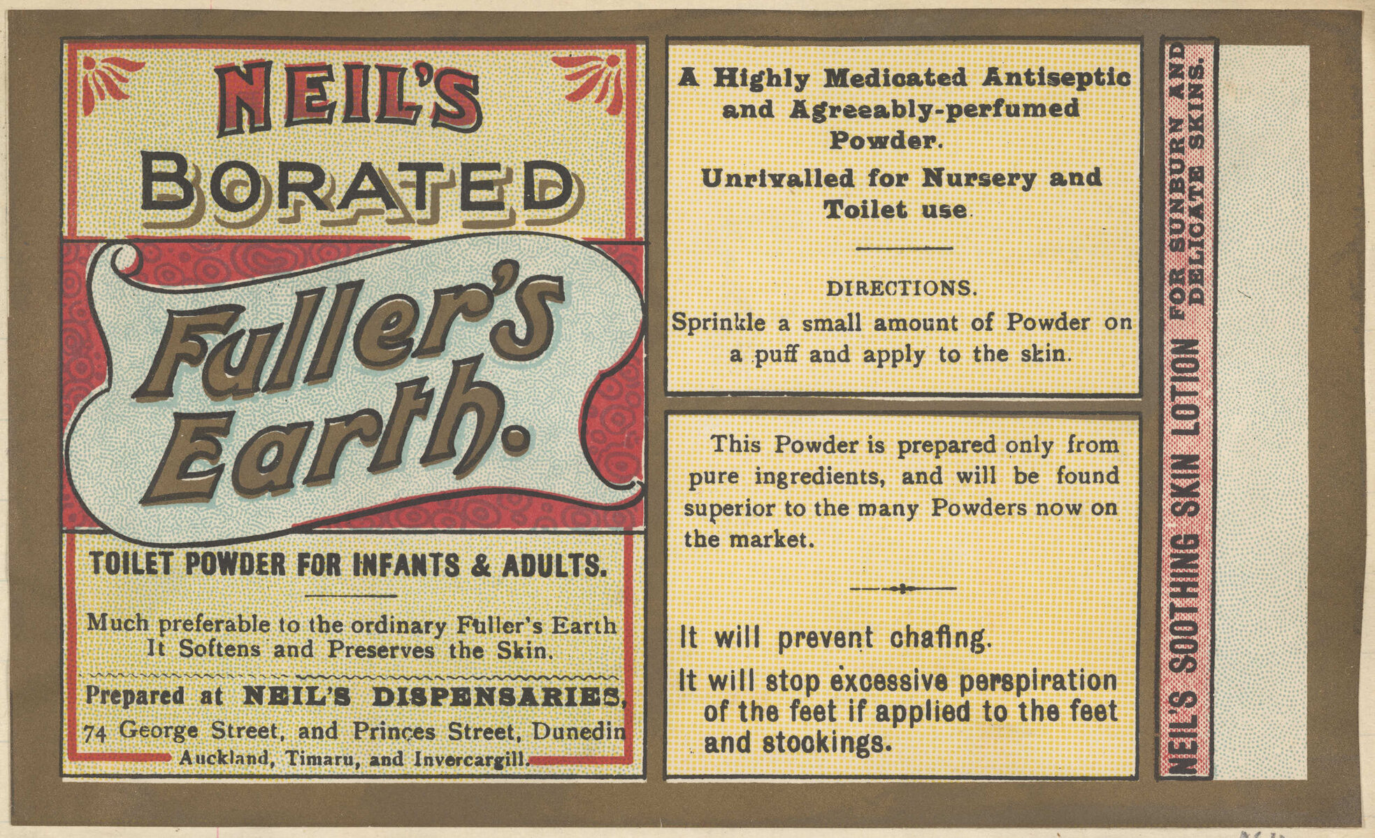 "Neil's Borated Fuller's Earth."