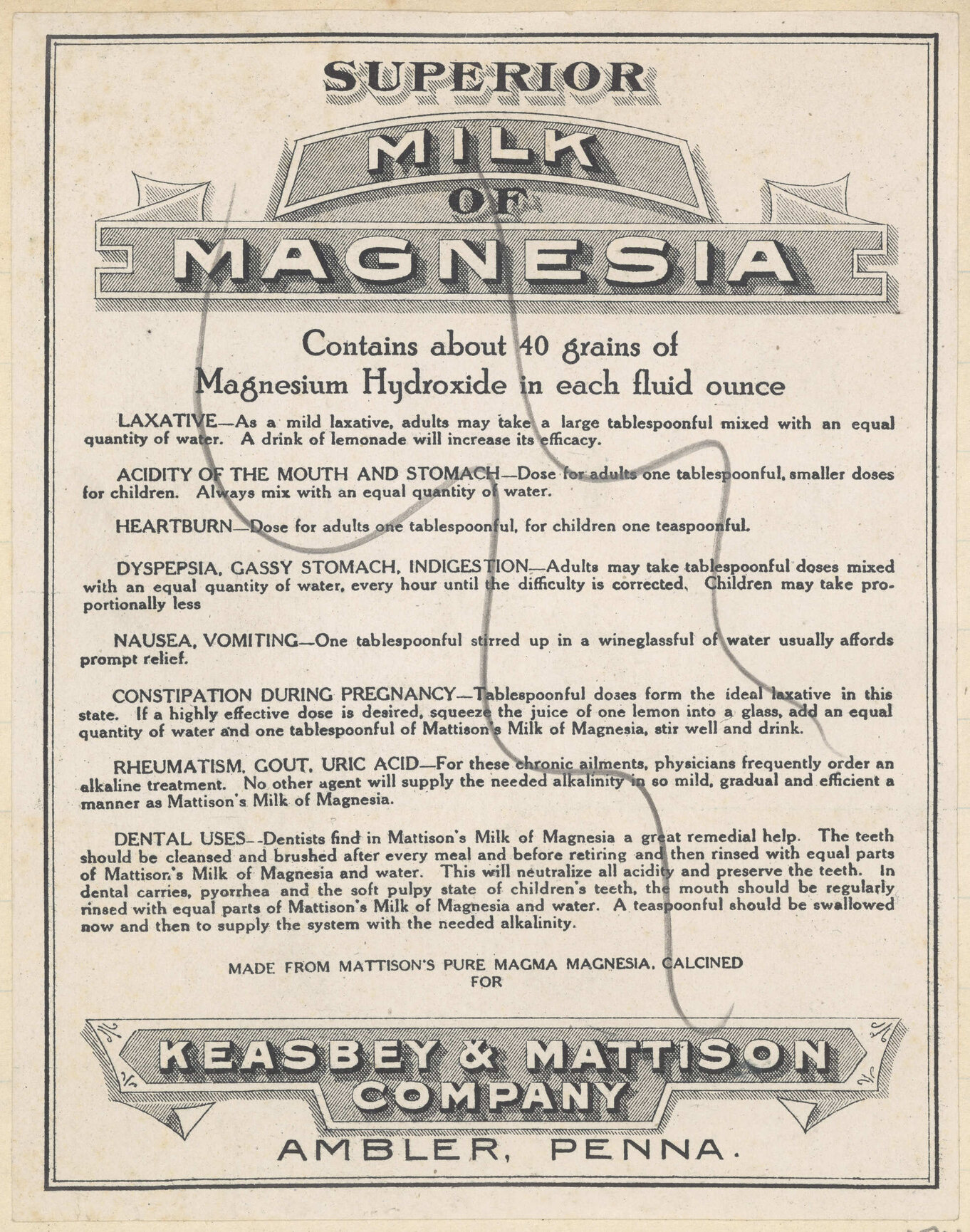 "Superior Milk Of Magnesia"
