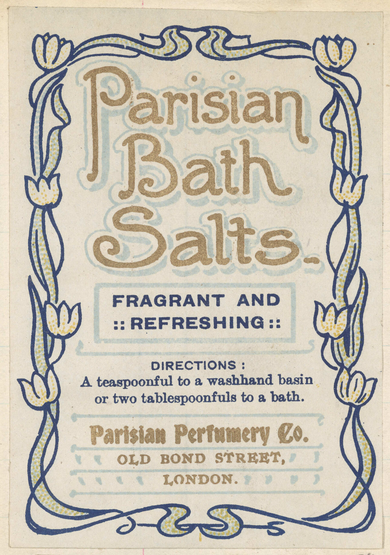 "Parisian Bath Salts."