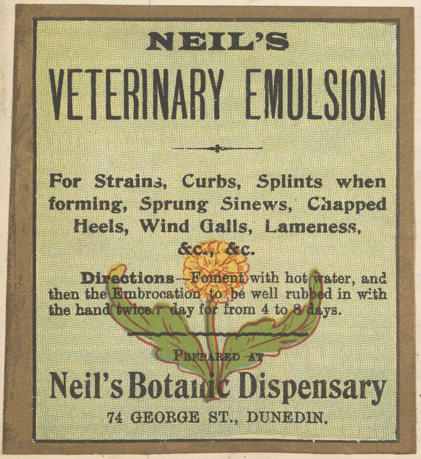 "Neil's Veterinary Emulsion"