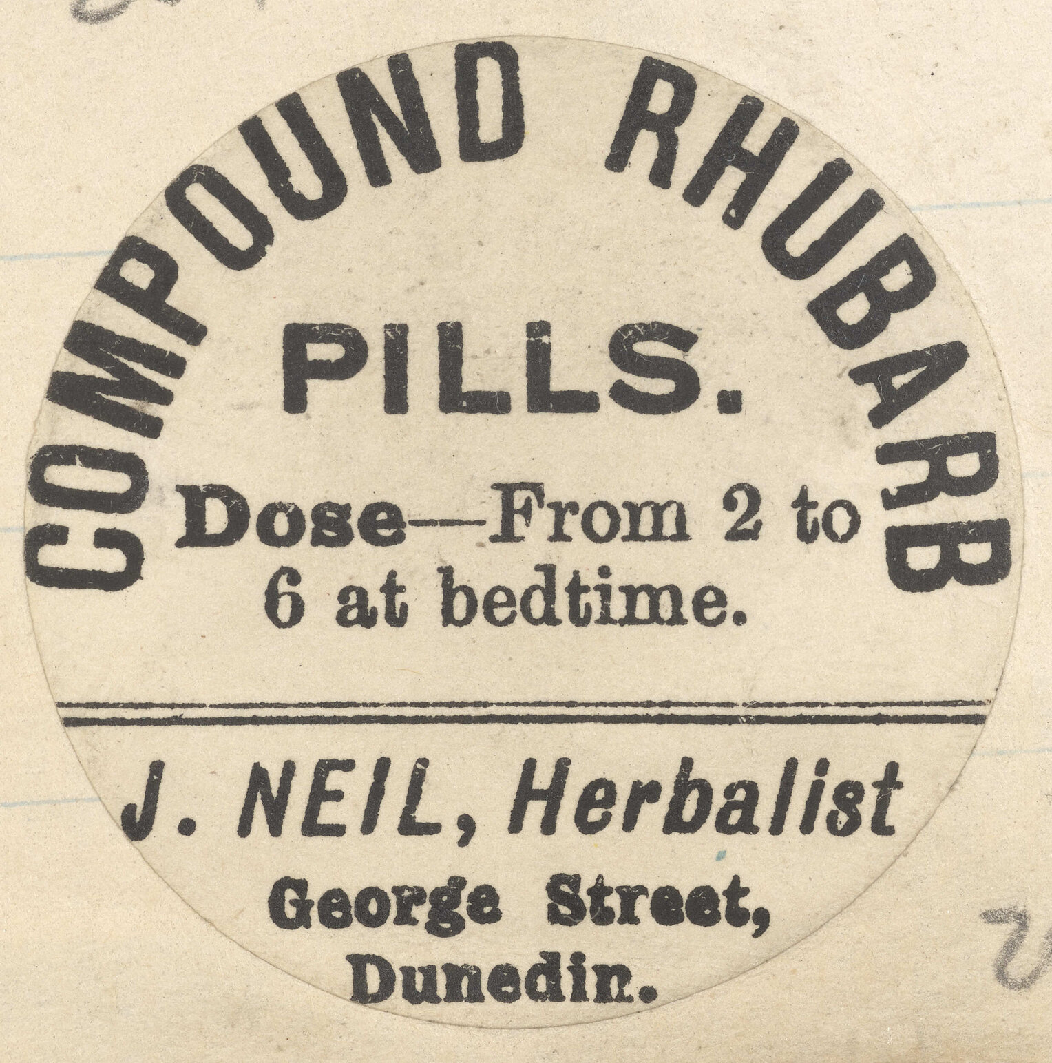 "Compound Rhubarb Pills."