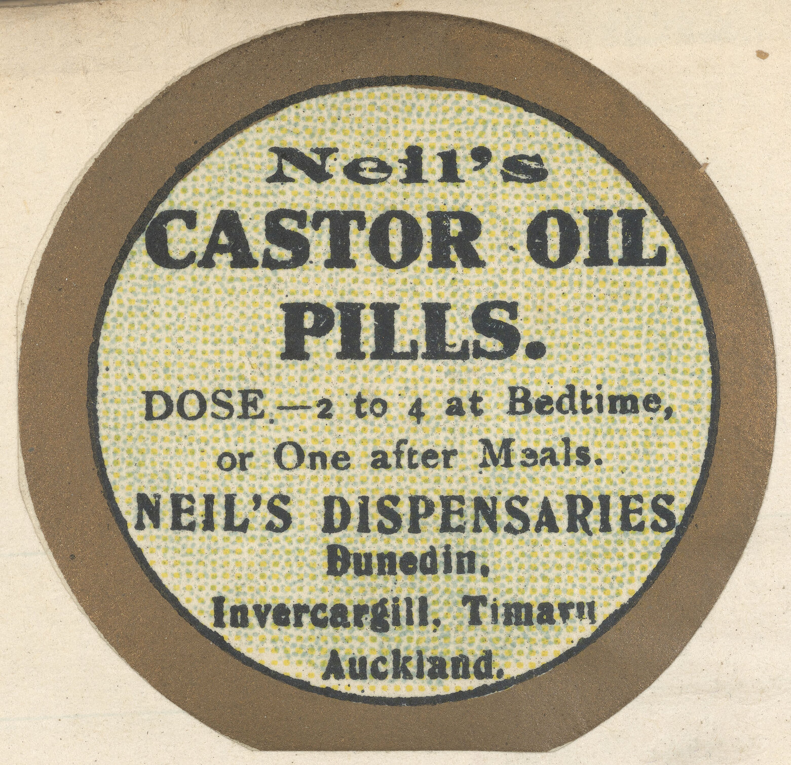 "Neil's Castor Oil Pills"
