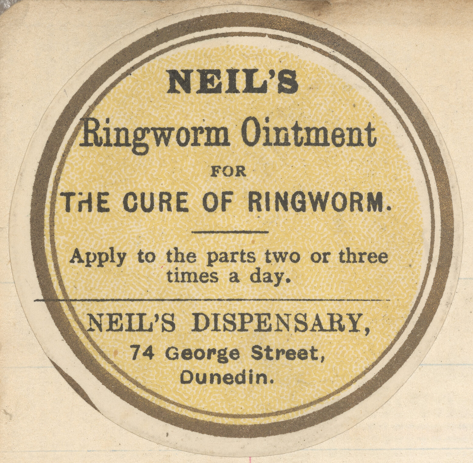 "Neil's Ringworm Ointment"