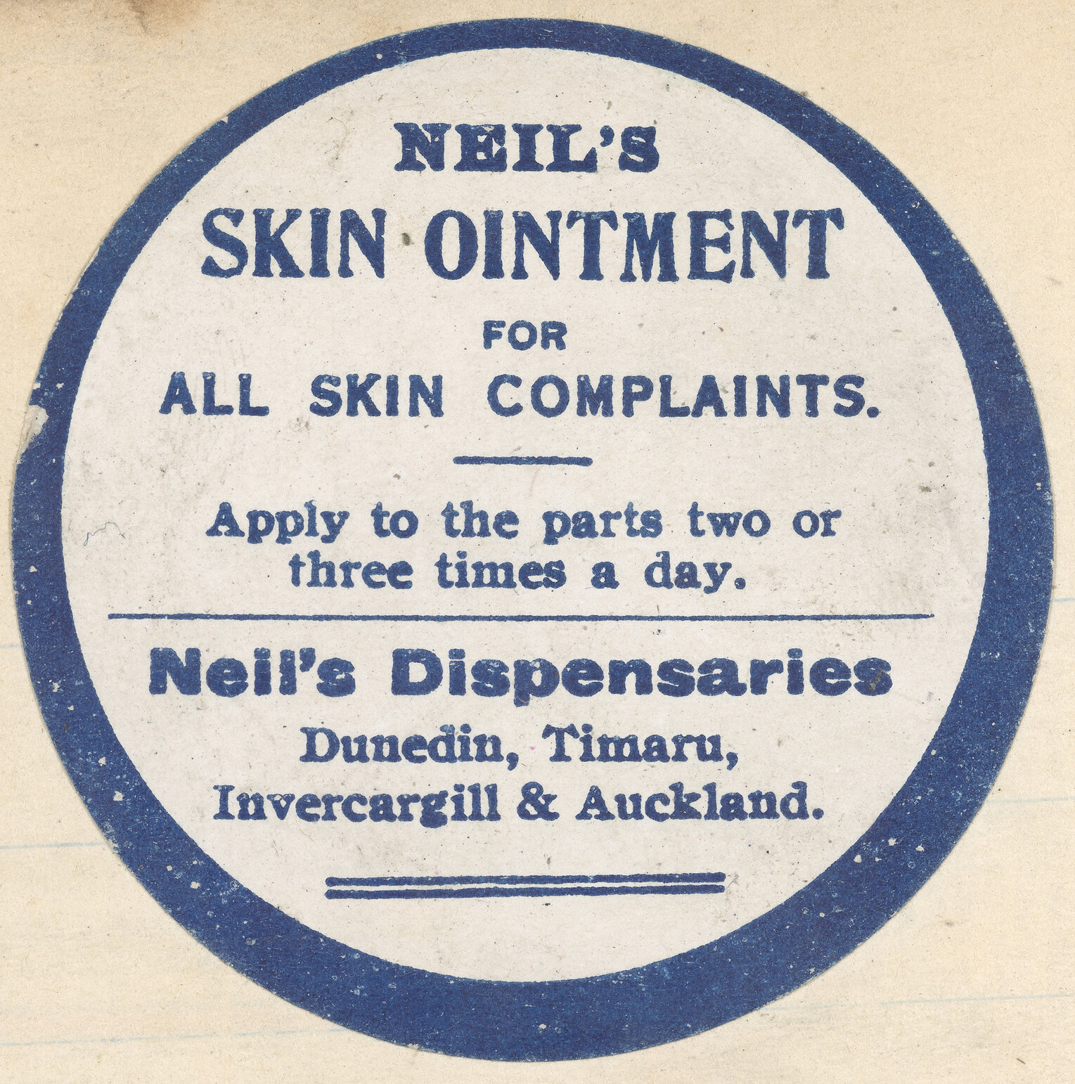 "Neil's Skin Ointment"