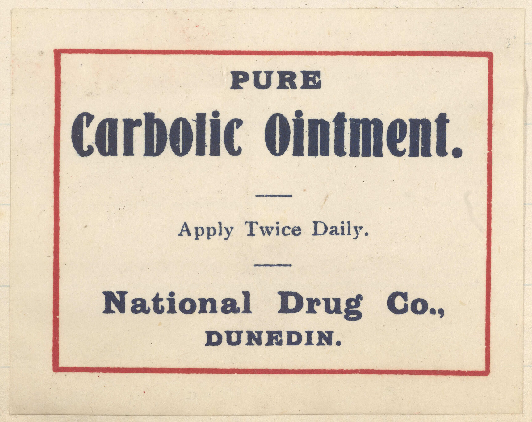 "Pure Carbolic Ointment."